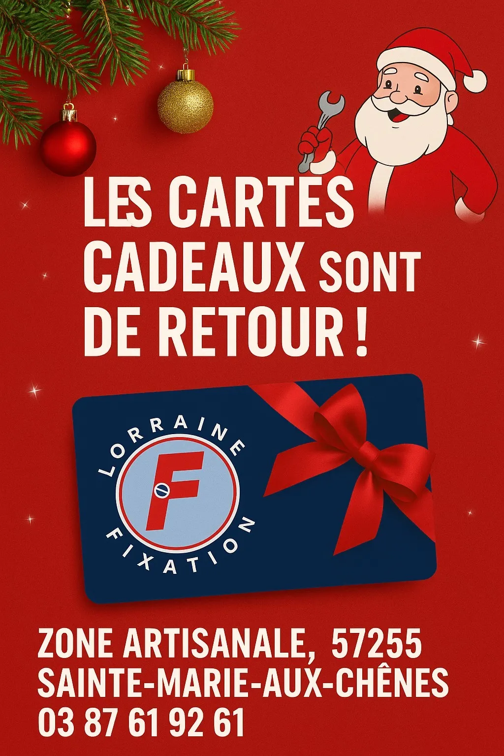 Chèques cadeaux Lorraine Fixation